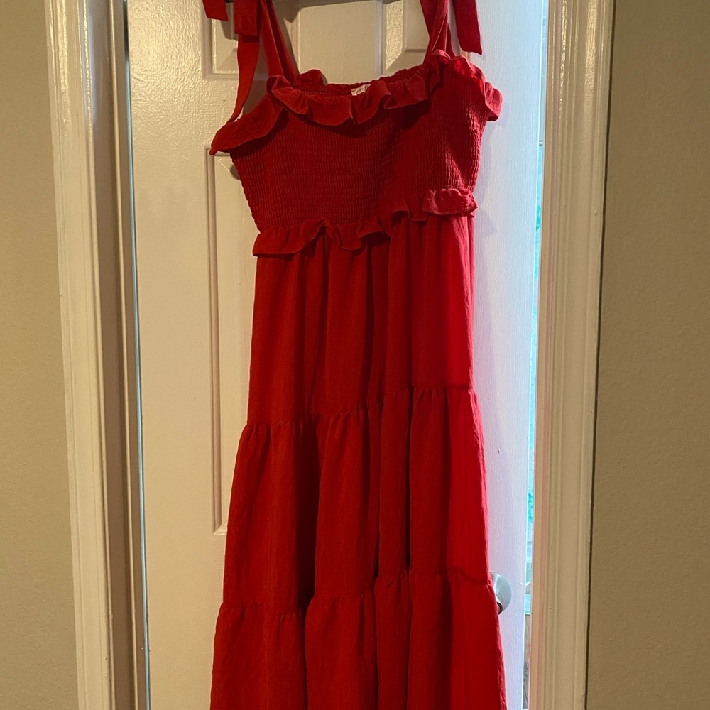 Vestique Red Maxi Dress